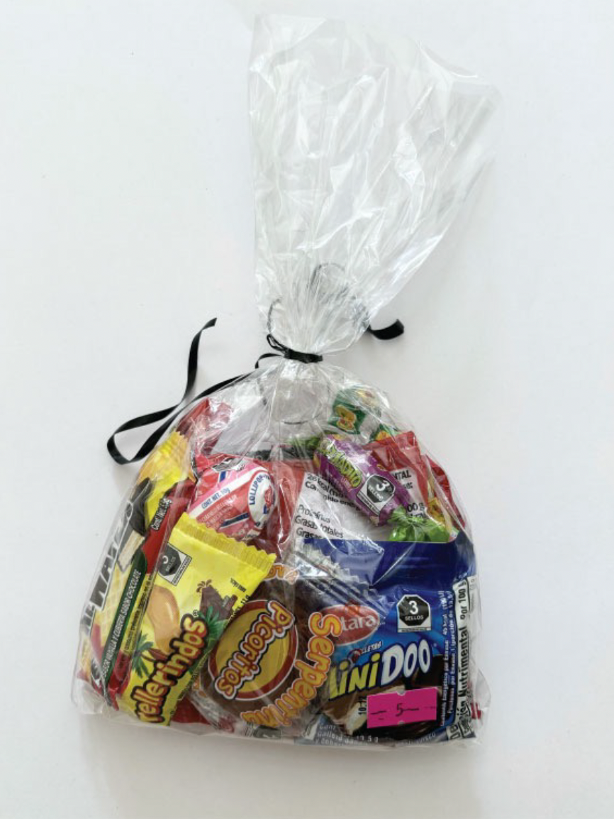 BOLSITA DE DULCES LISTON NEGRO NUM5