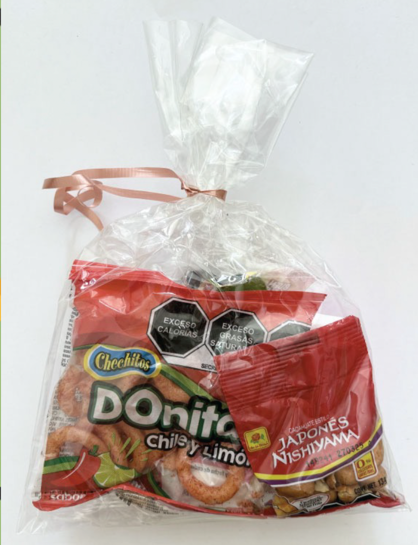 BOLSITA DE DULCES LISTON DORADO NUM8