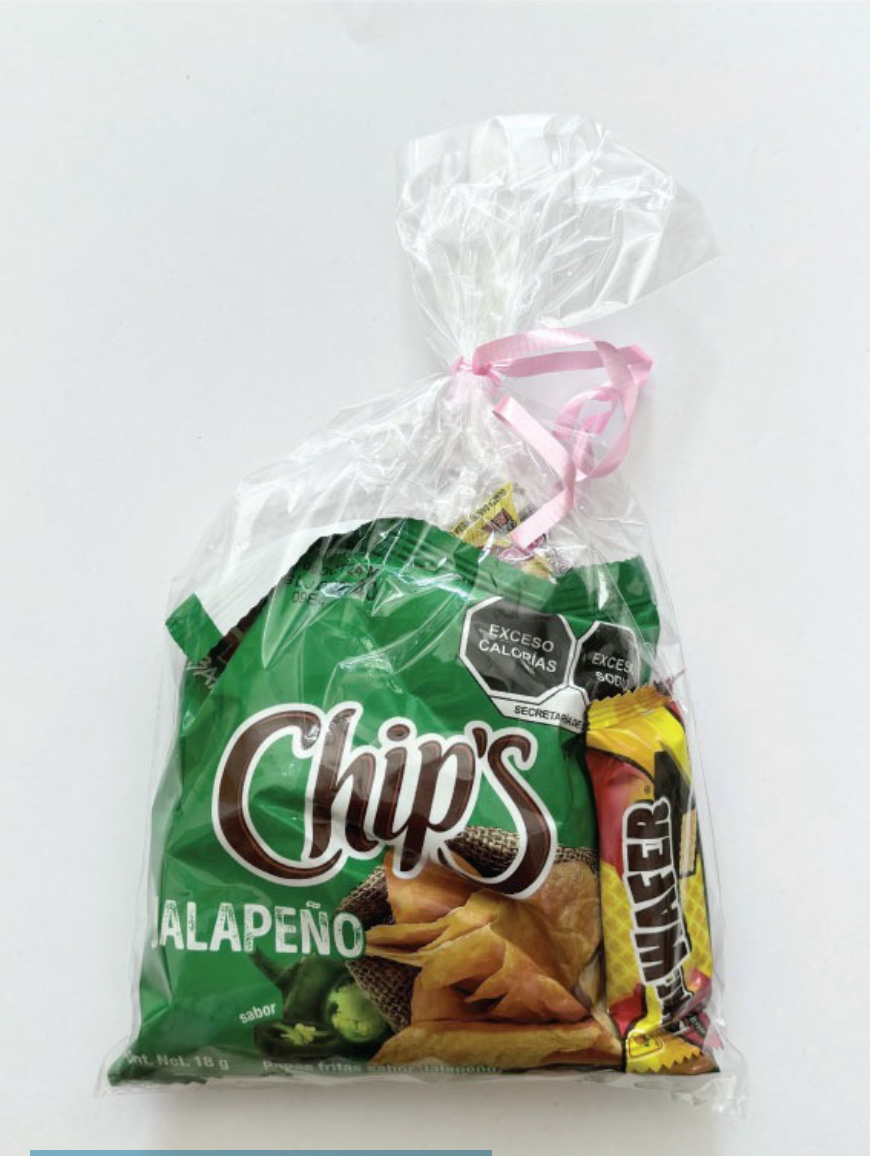 BOLSITA DE DULCES LISTON ROSA PALIDO NUM9