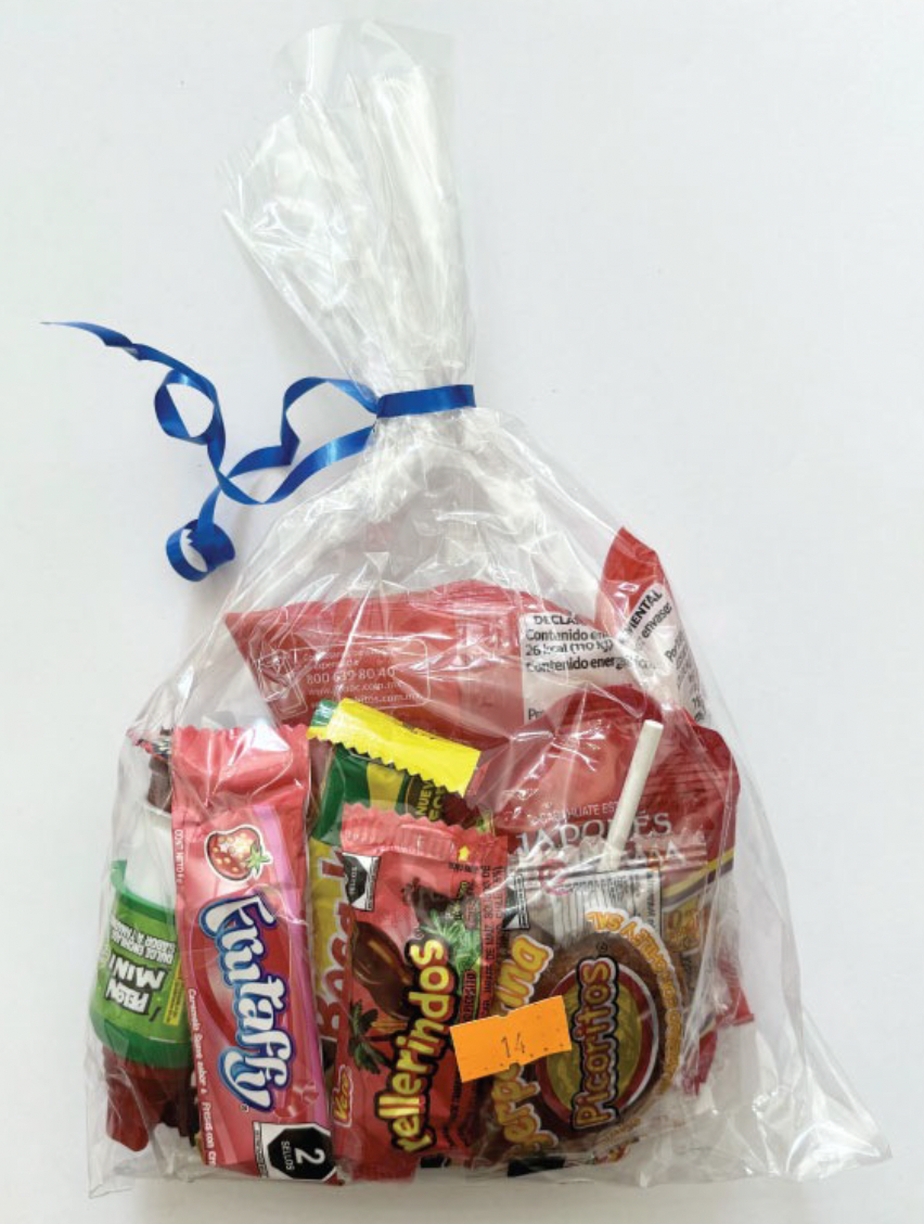 BOLSITA DE DULCES LISTON AZUL REY NUM14