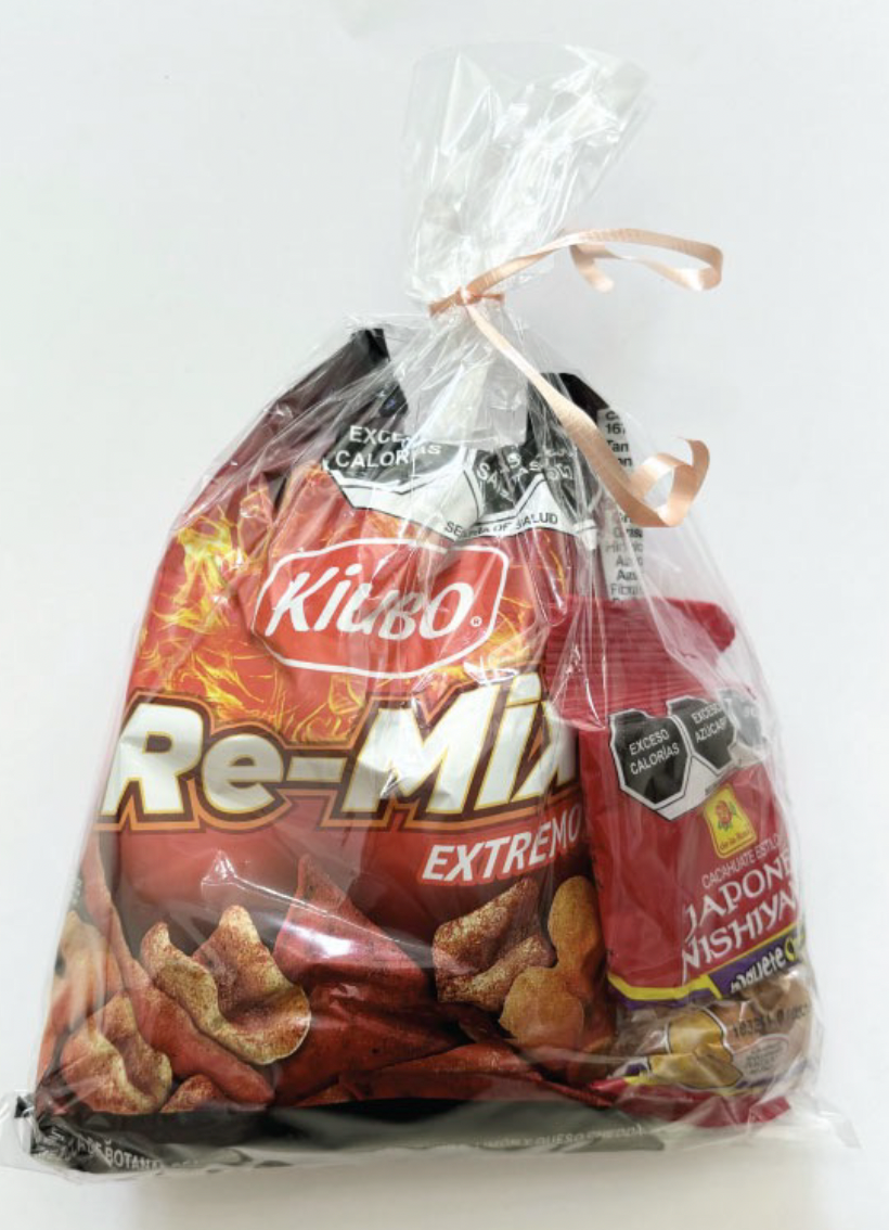 BOLSITA DE DULCES LISTON DURAZNO-MORADO  NUM15