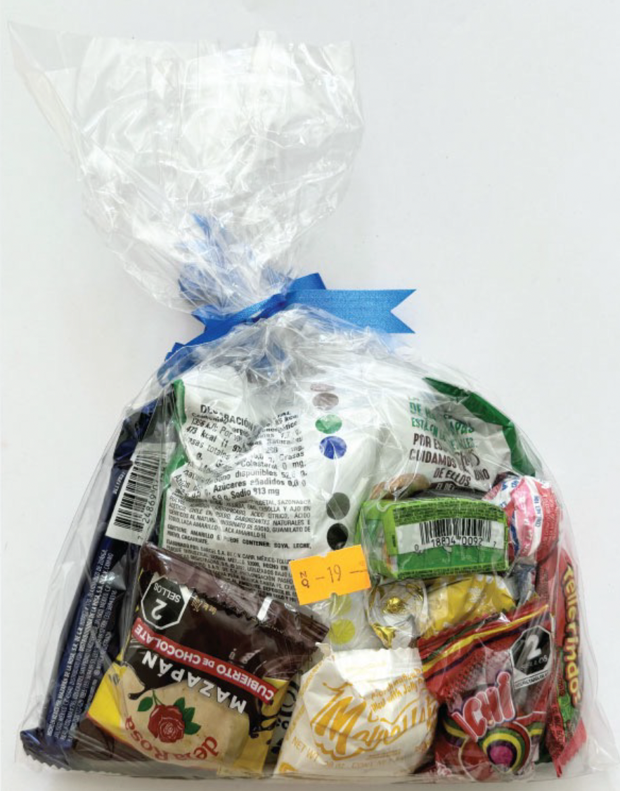 BOLSITA DE DULCES MOÑO AZUL NUM19