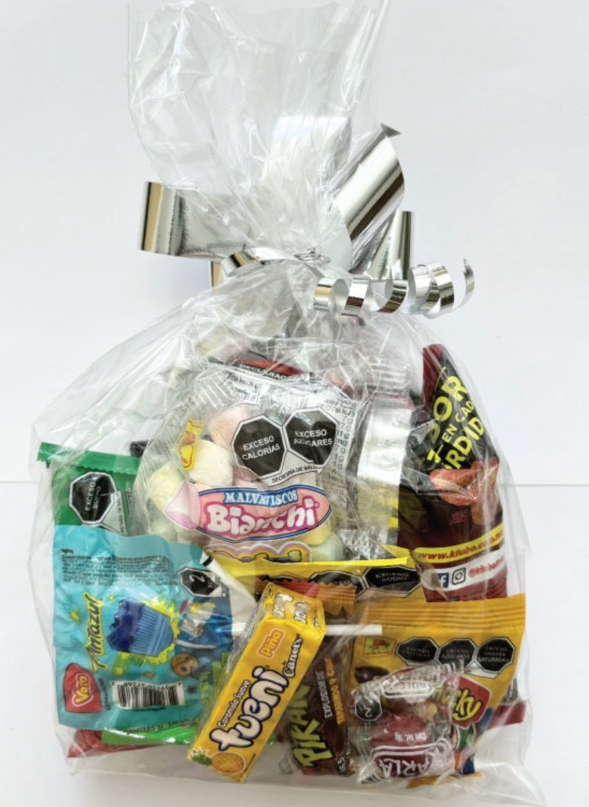 BOLSITA DE DULCES MOÑO PLATA NUM24