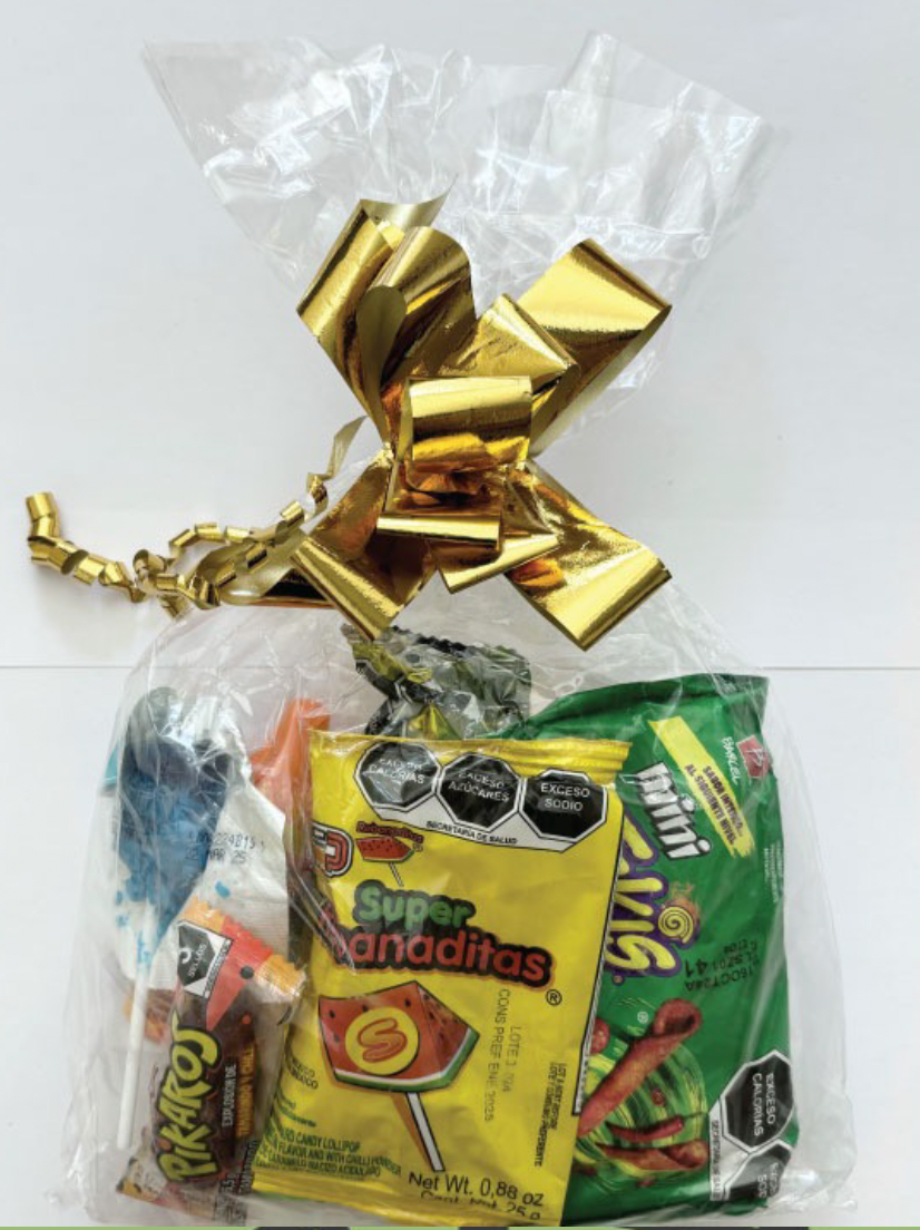 BOLSITA DE DULCES MOÑO DORADO NUM25